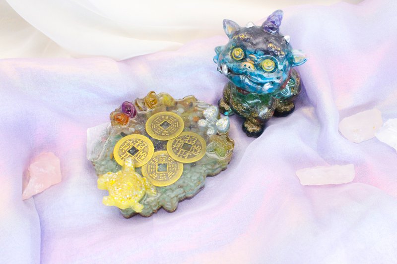 奧根大貔貅寶貝 大量水晶 附底座 全訂製 招財守護 - 擺飾/家飾品 - 水晶 多色