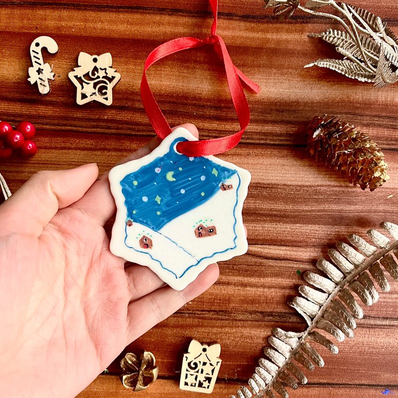 手繪陶瓷聖誕裝飾 (聖誕山) - 擺飾/家飾品 - 瓷 多色