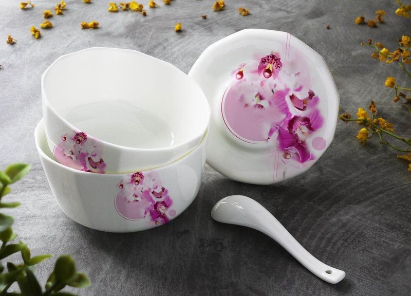 Guifu Lanxin rhinoceros environmental protection tableware set is convenient and practical to eat and chase dramas - Lunch Boxes - Porcelain White