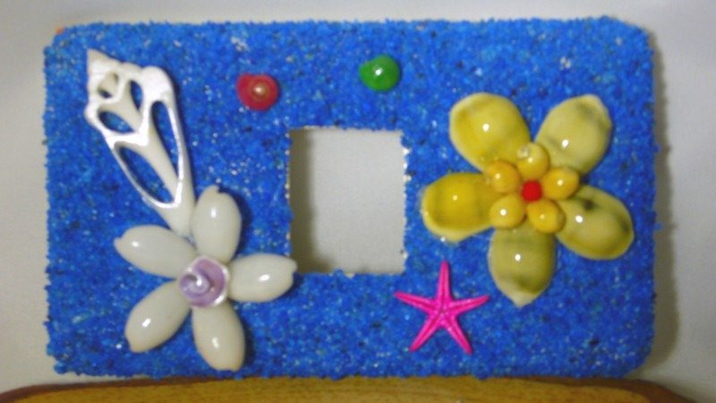 Handmade ‧ blue single hole ‧ ocean wind switch panel / socket panel - Wall Décor - Other Materials 
