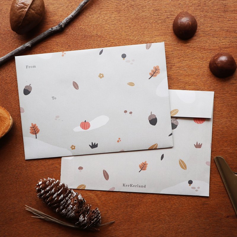 Autumn Fruits-Envelopes of 6 - ซองจดหมาย - กระดาษ หลากหลายสี