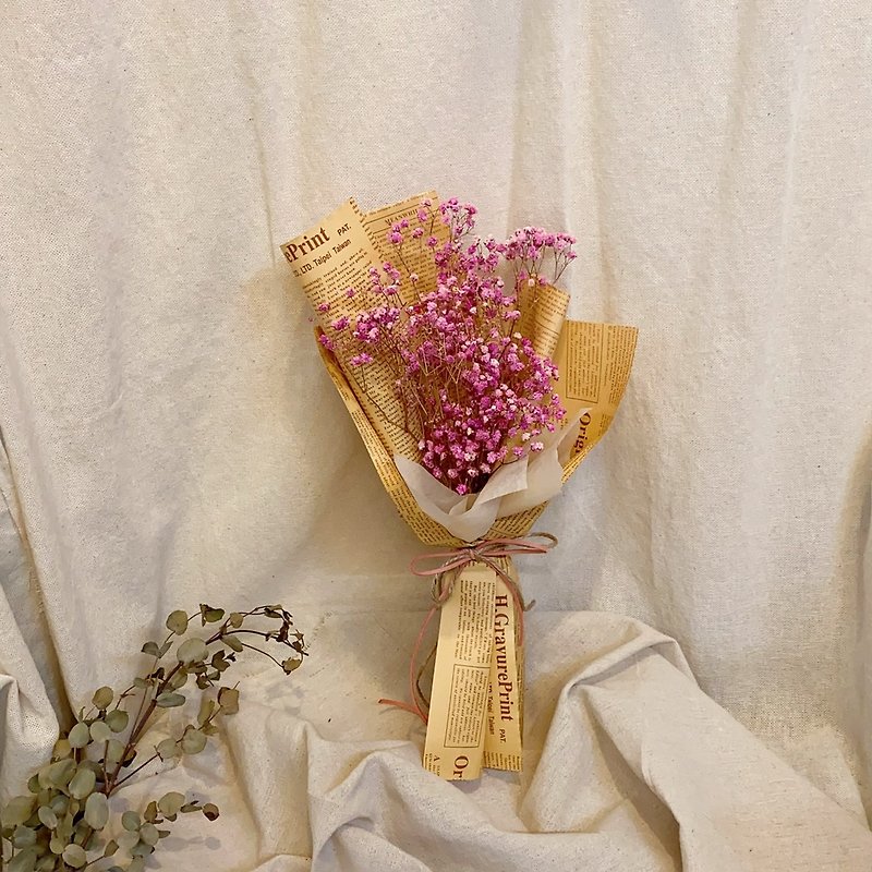 Valentine's Day Flower Gift/Gift for Girlfriend/Gift for Boyfriend_Dry Flower Bouquet|Gypsophila Bouquet - ช่อดอกไม้แห้ง - พืช/ดอกไม้ 