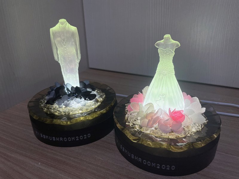 現貨 | 乾燥花系列新人造型小明燈 | 婚禮燈飾 - 擺飾/家飾品 - 水晶 多色