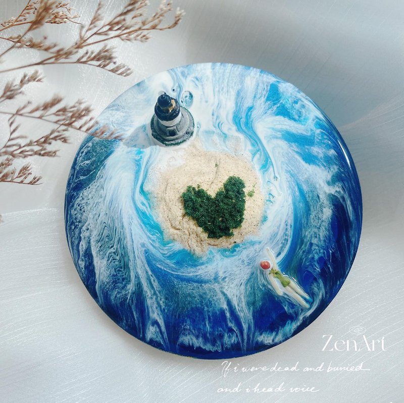 海浪小島木質杯墊體驗課(台北/基隆)環氧樹脂流體藝術 - 其他 - 塑膠 