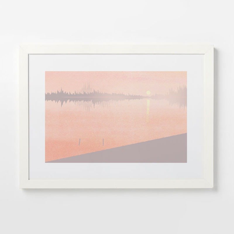 客製聲波藝術裝飾畫 抽象畫 聲音的風景 週年紀念 聖誕禮盒 - 海報/掛畫/掛布 - 紙 紅色