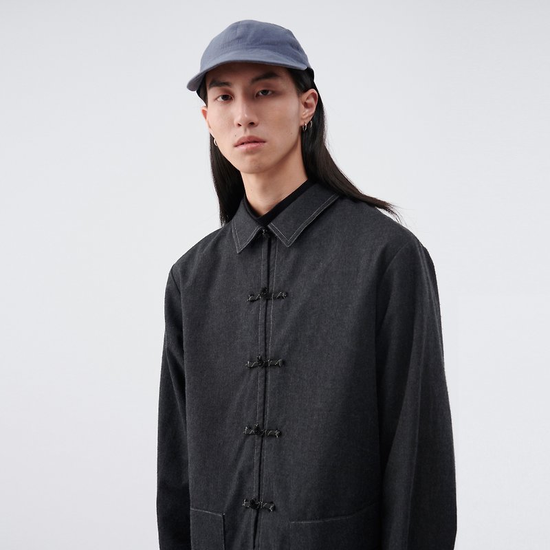 TRAN Denim Jacket-Black - Men's Coats & Jackets - Cotton & Hemp Black