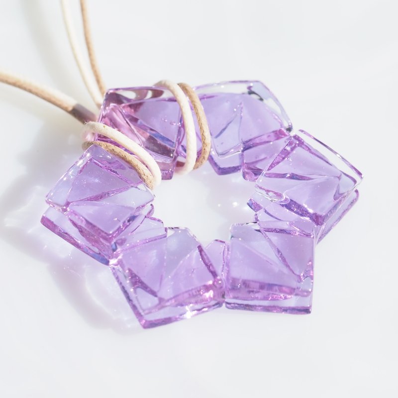 [Special] Crystal Glass (Crystal [Magic]) Necklace [Made-to-Order] - Necklaces - Glass Purple