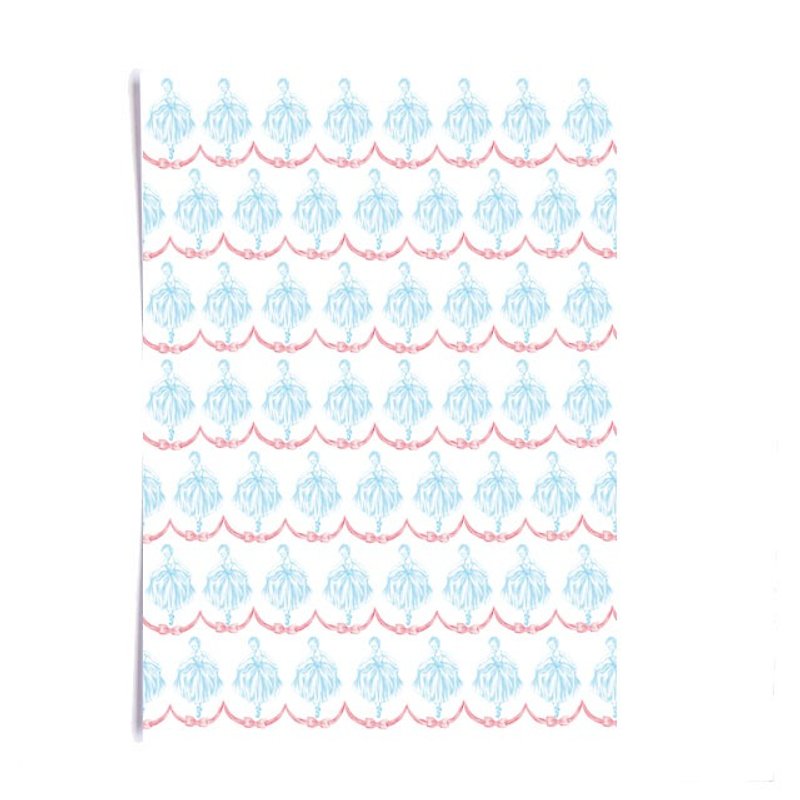 Wrapping Paper -  Ballerina - Gift Wrapping & Boxes - Paper White