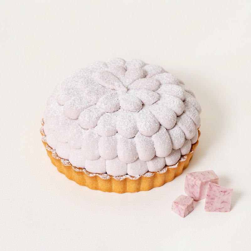 [Mother's Day Only] Six-inch taro with purple taro paste and milk lid - Cake & Desserts - Other Materials Purple