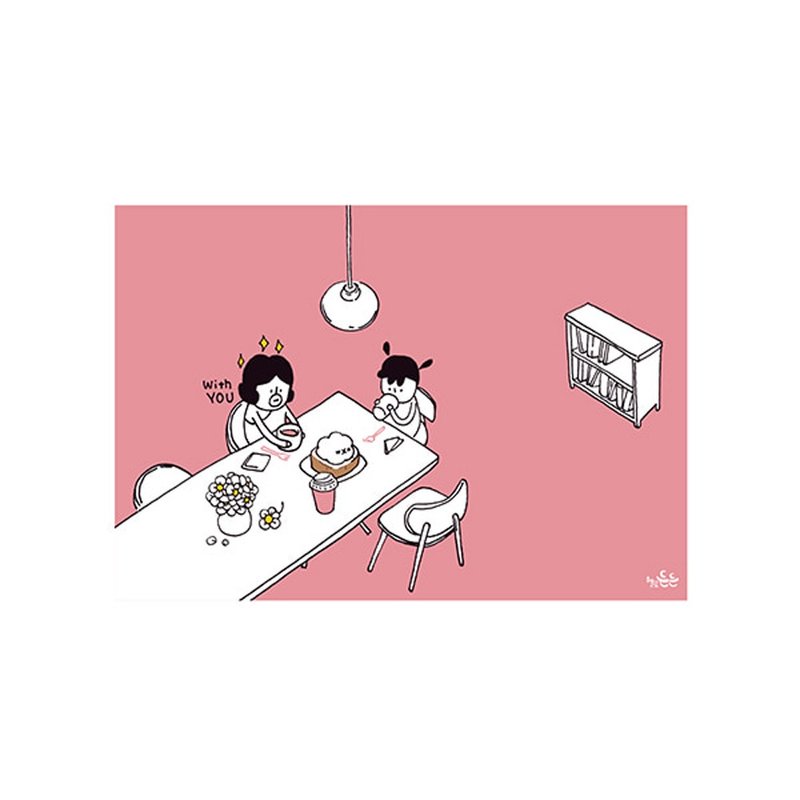Hello DunDun哈囉登登系列 插畫明信片34.下午茶 - 卡片/明信片 - 紙 