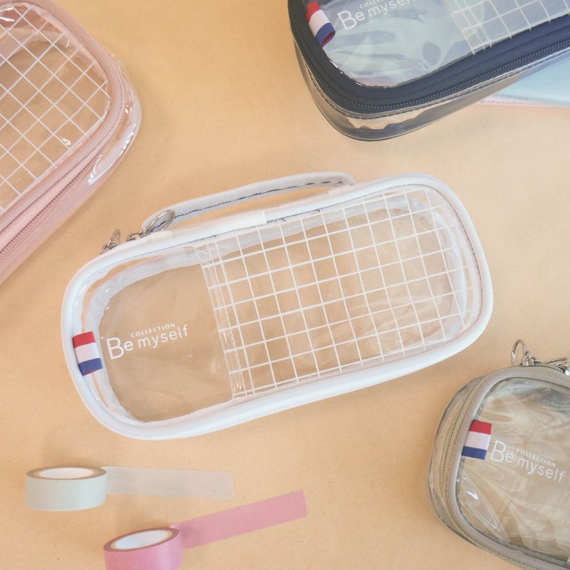 Be Myself - Transparent Flip-Up Pencil Case - กล่องดินสอ/ถุงดินสอ - ไนลอน 