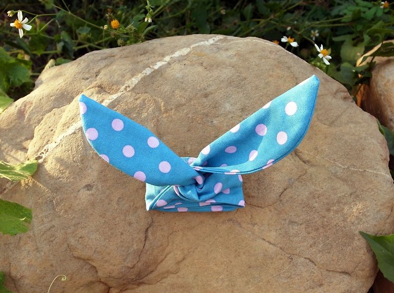 Dream pink and blue little hand made with aluminum models - Hair Accessories - Cotton & Hemp Blue