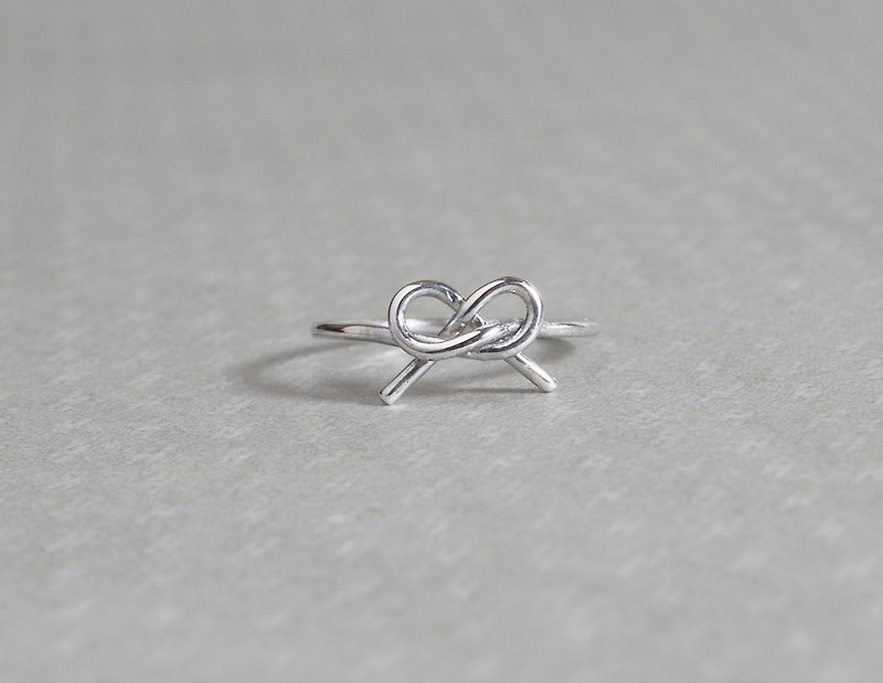 Bowknot styling line for 925 sterling silver rings - General Rings - Other Metals Silver