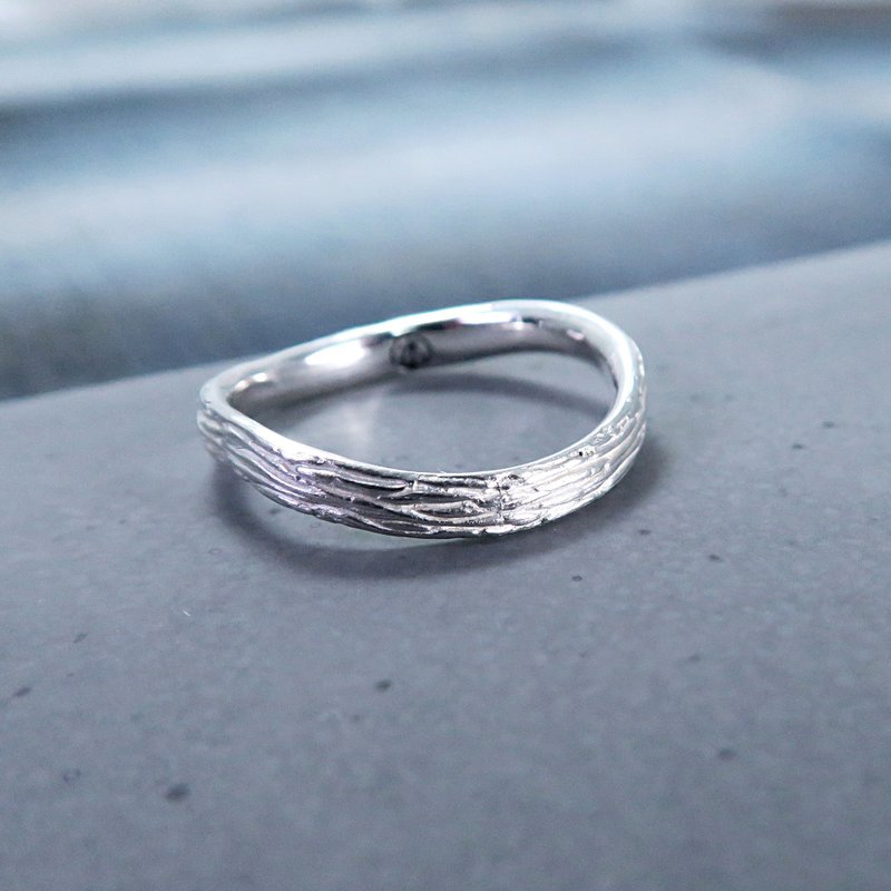 Pre-Order-Natural Wooden Women's 925 Sterling Silver Ring ART64 (one ring without chain) - General Rings - Sterling Silver Silver