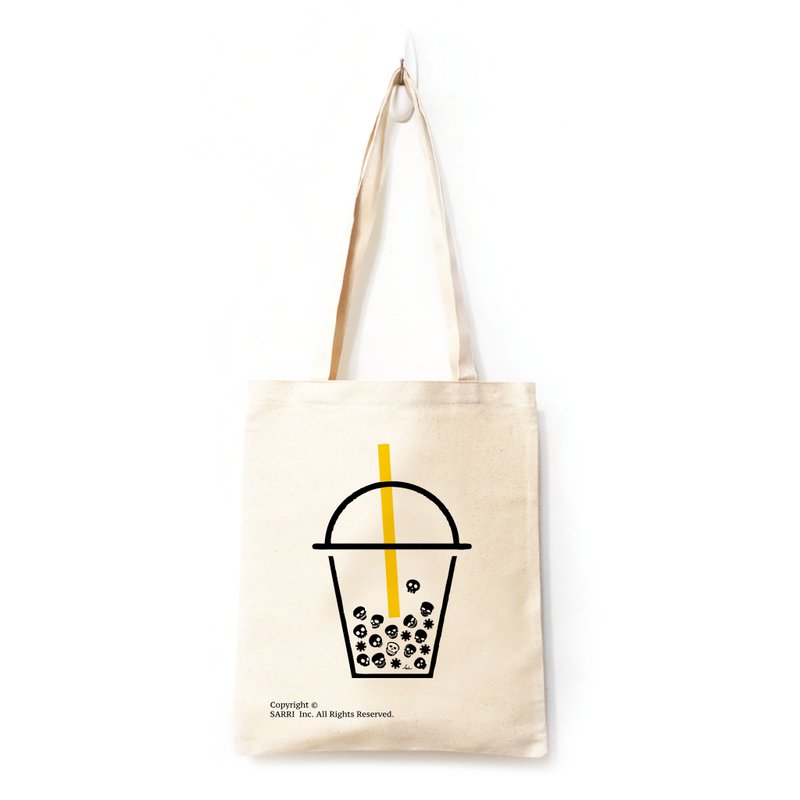 Canvas bag tote bag eco-friendly bag bubble bag side bag Baan Taiwan TAIWAN - Handbags & Totes - Cotton & Hemp Yellow