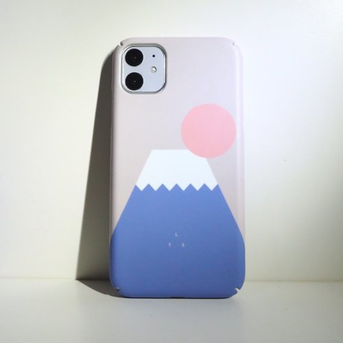 The Layers iPhone15 客製粉紅色日本富士山Mount Fuji Phone Case原創軟硬手