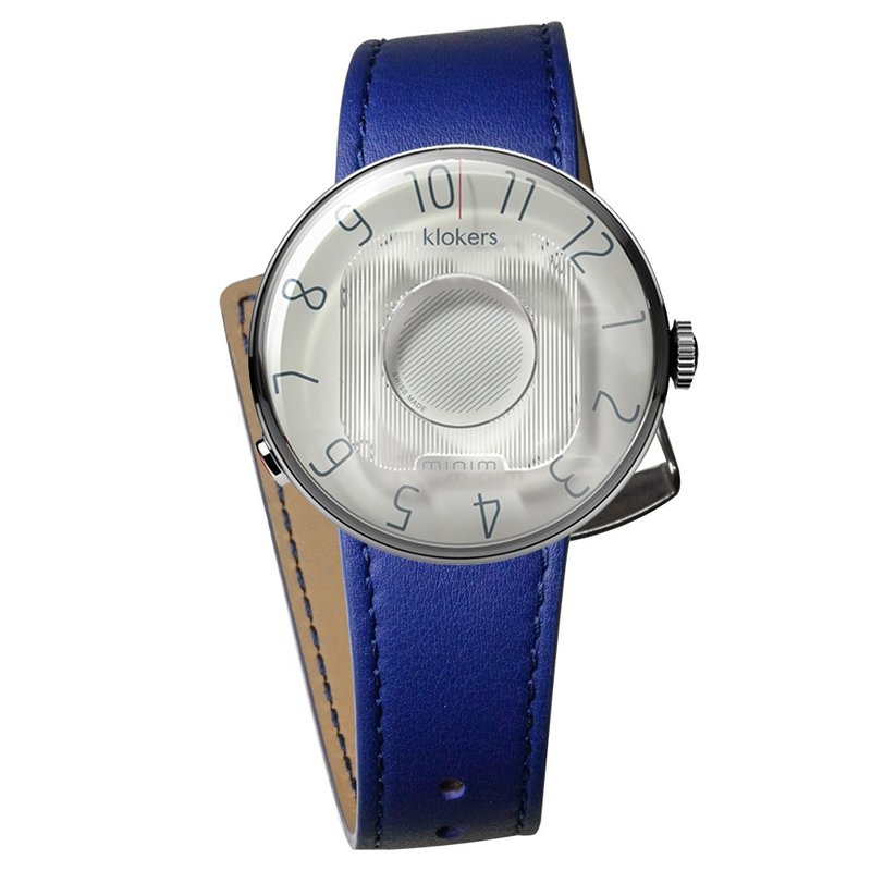 KLOK-08-M3 mineral gray watch head + single lap leather strap - นาฬิกาผู้ชาย - วัสดุอื่นๆ ขาว