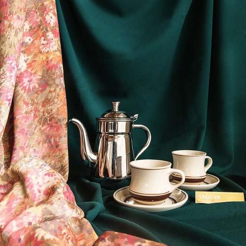 KADOYA】昭和茶手描きアンティークコーヒーカップ＆ソーサー
