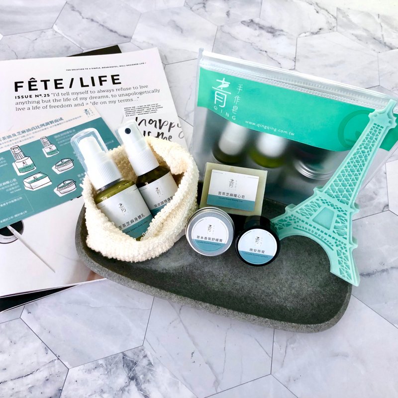 [Green Handmade] Bitter Tea Sesame Body Care Set | Carefully selected Taiwanese local materials | Travel - ครีมอาบน้ำ - วัสดุอื่นๆ 