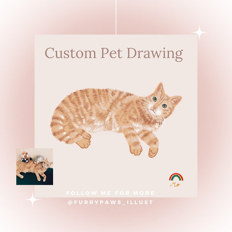 Custom pet portrait illustration - ภาพวาดบุคคล - วัสดุอื่นๆ 