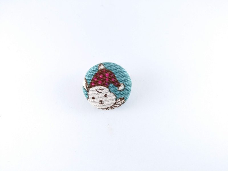 circus rabbit.cloth button. Fabric Badge . Cloth Button Pack  Button-Button - Brooches - Other Materials Green