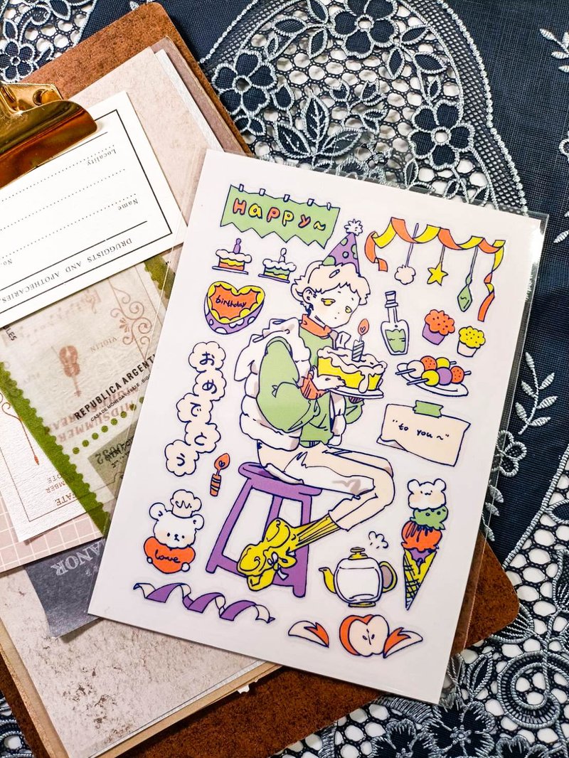 BT052生日寶寶_birthday baby_52/轉印貼紙Transfer Stic - 貼紙 - 塑膠 多色