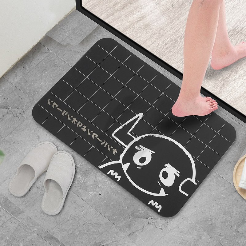 [monster] 10 seconds top suction soft diatomaceous soil absorbent floor mat The only monster in the world (66x44) - Items for Display - Other Materials Black