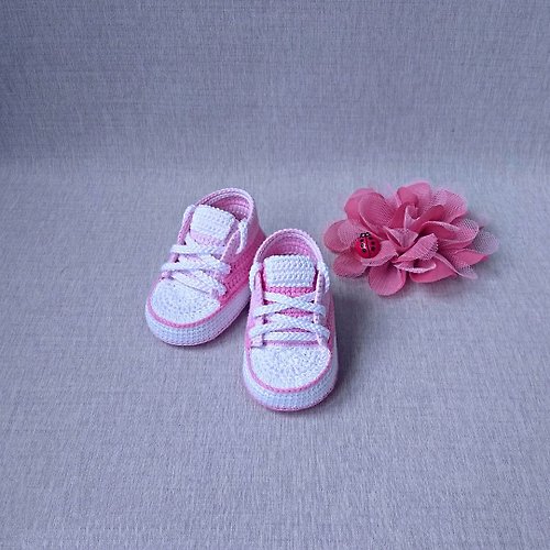 trisha.knits 針織短靴 運動鞋 新生兒 T 卹 knitted booties sneakers Tennis for newborns