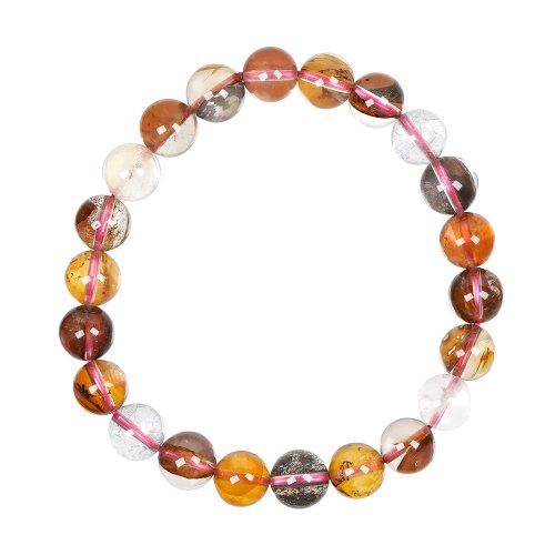 正佳珠寶 Gemsrich Jewelry 【正佳珠寶】小樹膠花水晶 高品玉化小樹水晶 8.4-8.8mm
