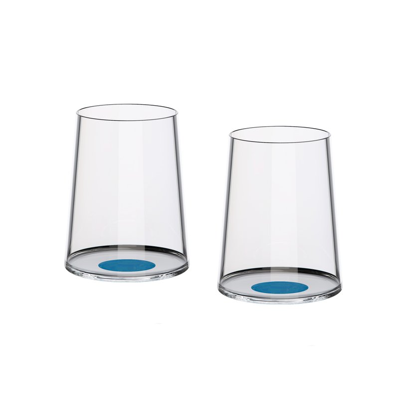 SplitGlass 水晶玻璃白酒杯 - 2 件套裝 (藍色) - 酒杯/酒器 - 玻璃 透明