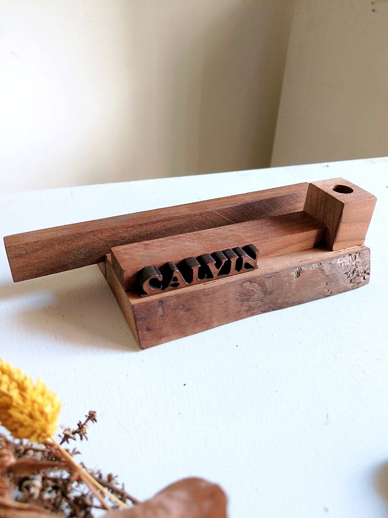 CL Studio [Modern and Simple-Geometric Style Wooden Phone Holder/Business Card Holder] N24 - ที่ตั้งบัตร - ไม้ 