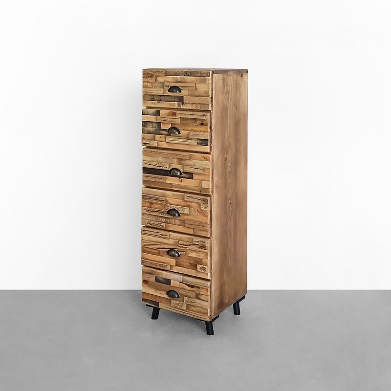 McGovern Six Drawer Storage Cabinet Locker CU061 - Wardrobes & Shoe Cabinets - Wood 