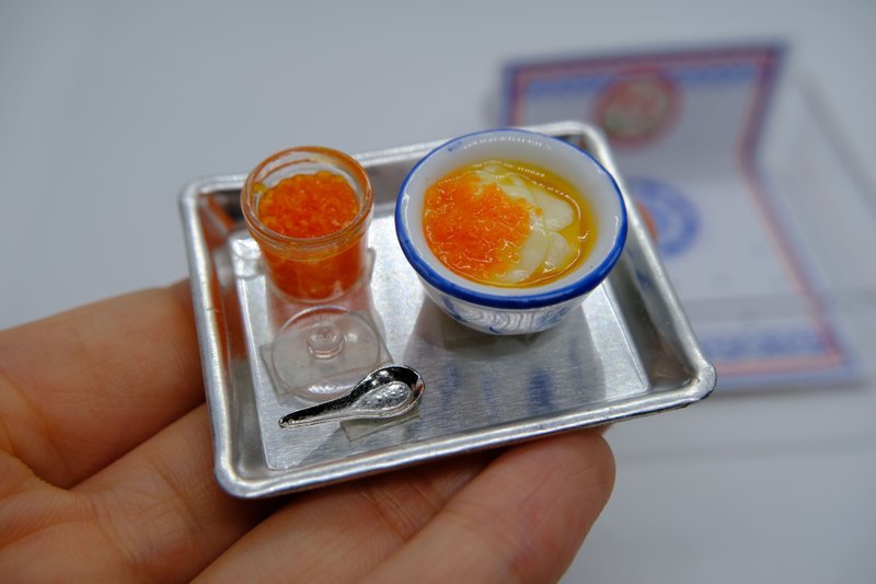 微縮 傳統豆腐花一套 擺設 (連盒) - 鑰匙圈/鑰匙包 - 其他材質 