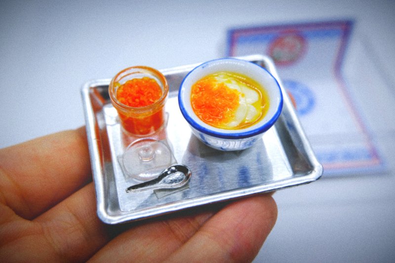 微縮 傳統豆腐花一套 擺設 (連盒) - 鑰匙圈/鑰匙包 - 其他材質 