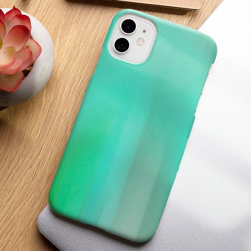 Customized iPhone Matte Case 14 13 Pro Retro Vintage Abstract 257 Green - Phone Cases - Plastic Multicolor