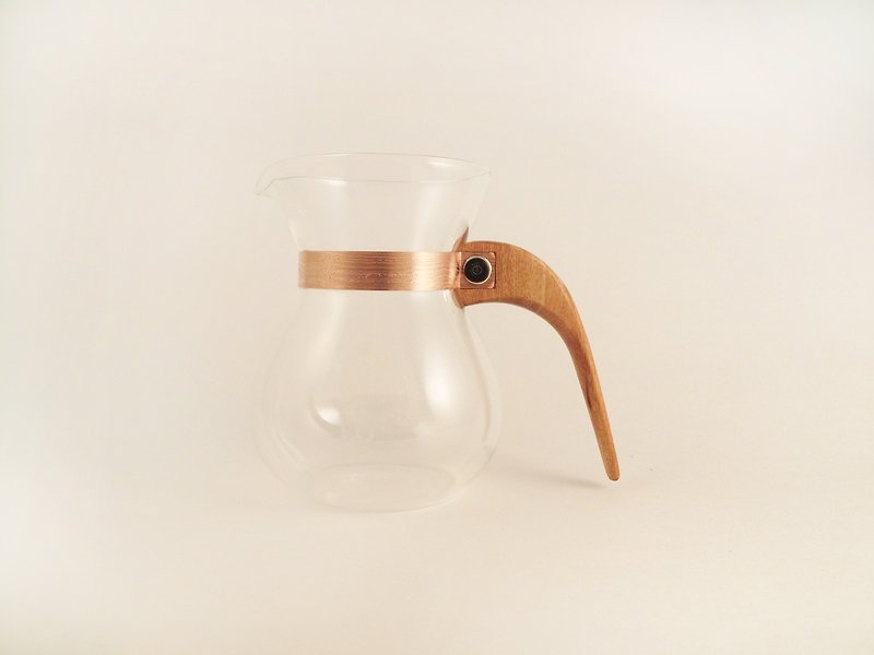 露‧La Rosee 木質手感咖啡壺-第二代-簡約款-翅雌豆木-需預購 - 廚具 - 木頭 橘色