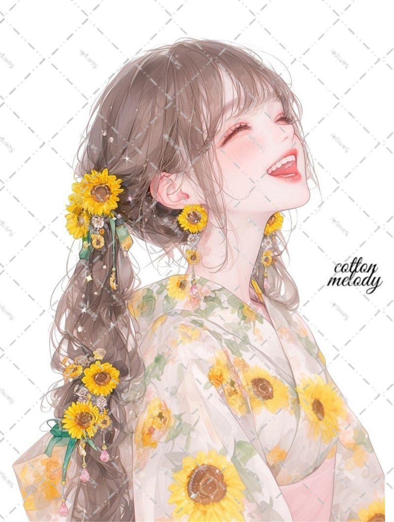 original sticker no.6157 人物ステッカー オリジナルステッカー 人物ステッカー 女の子ステッカー オリジナル人物ステッカー - 貼紙 - 紙 