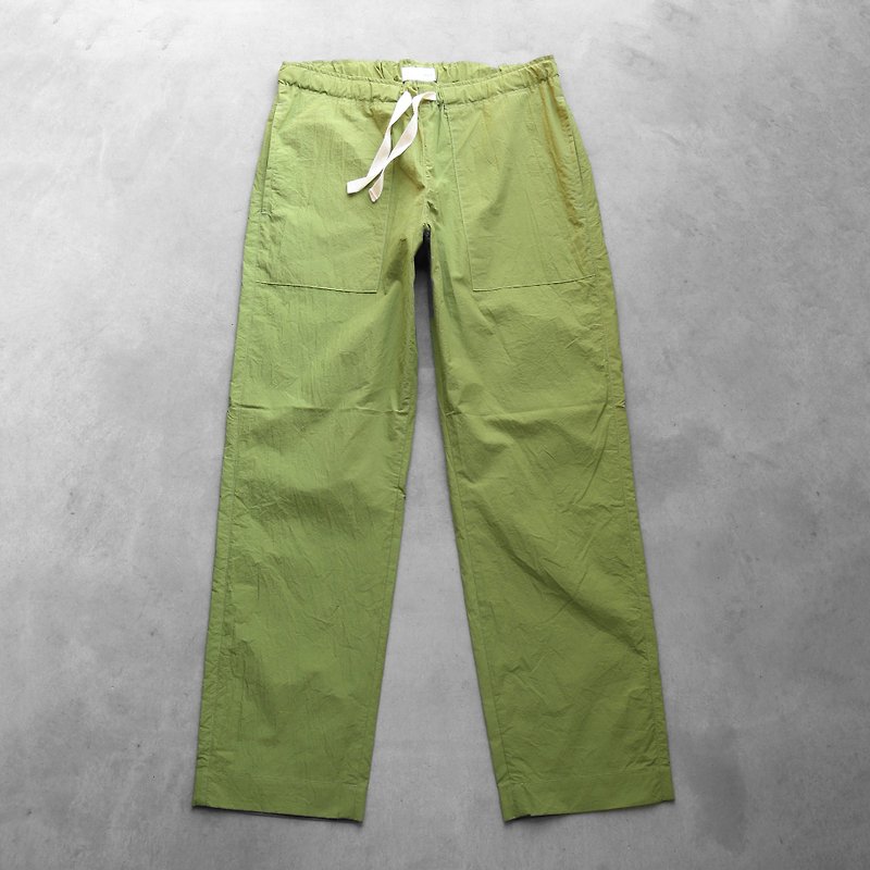 タイプライタークロスベイカーパンツ・ユニセックスsize2 - 男長褲/休閒褲 - 棉．麻 綠色