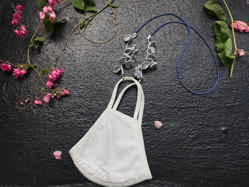 口罩鍊、眼鏡鍊兩用Mask Strap Chain of Love No9 - 口罩/口罩收納套 - 貴金屬 銀色