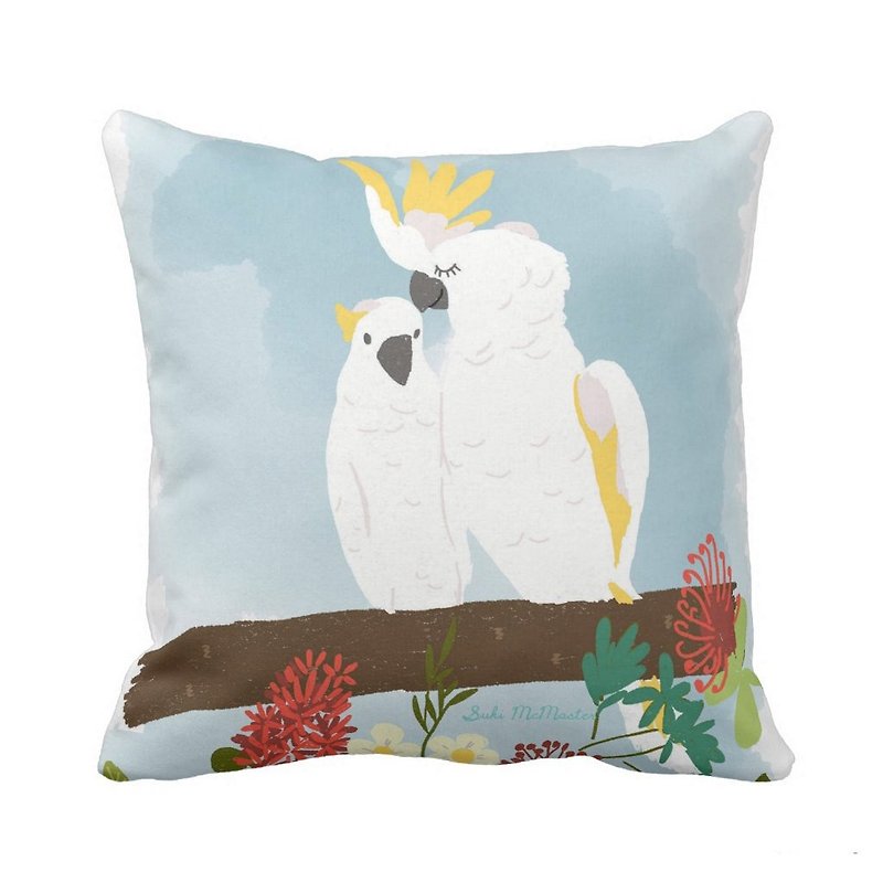 Cockatoo Cushion Cover (Free Postage) - Pillows & Cushions - Cotton & Hemp Multicolor