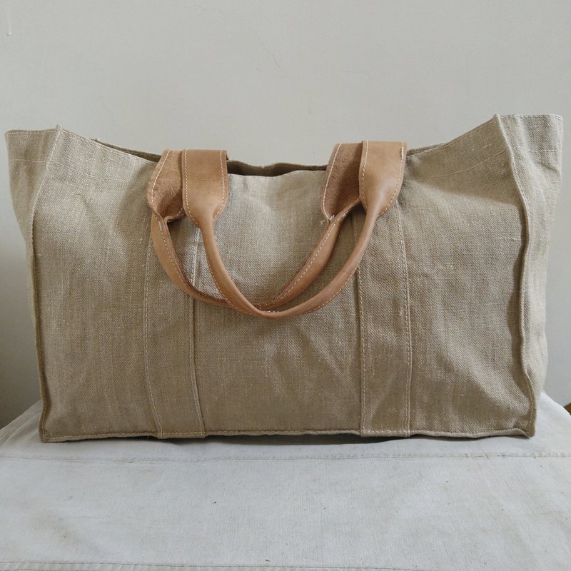 Leather bag_B107_BREE - Handbags & Totes - Cotton & Hemp Khaki