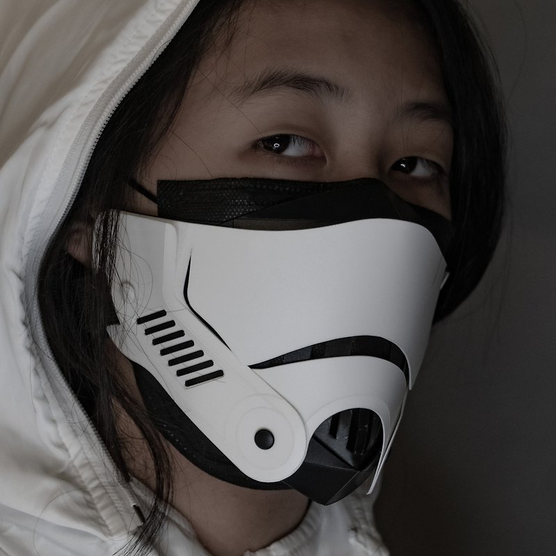 兵/moontool造型面罩 - 口罩/口罩收納套 - 塑膠 白色