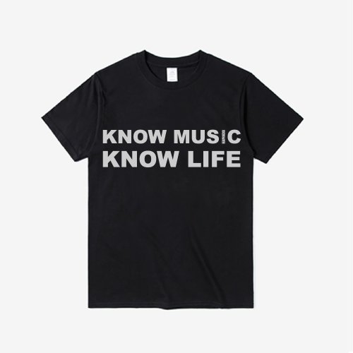 HeadphoneDog耳機狗設計 KNOW MUSIC,KNOW LIFE 懂音樂 懂生活 個性純棉T桖T-shirt 大學T