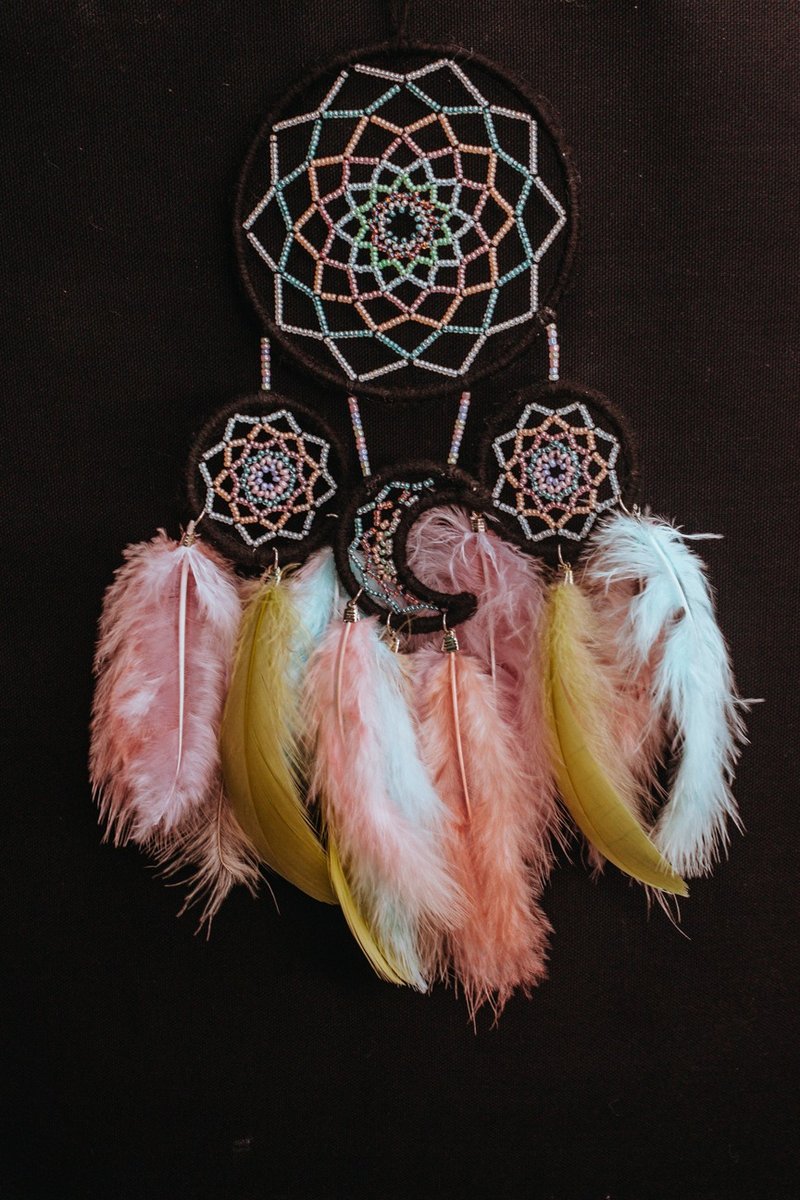 Handmade Dreamcatcher - 【Pastel Beads】 - Items for Display - Other Materials Multicolor