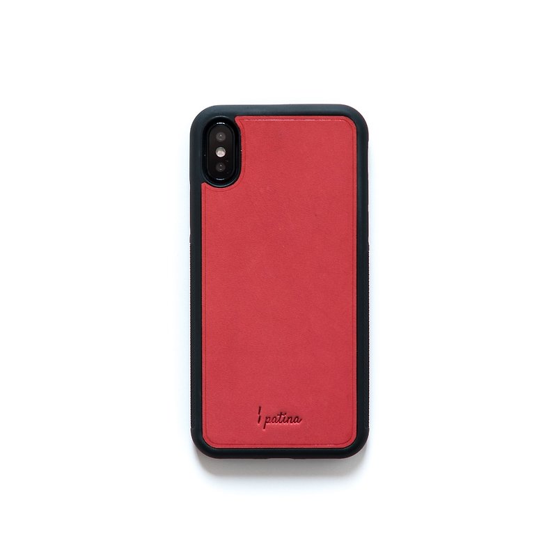 Patina | Leather Handmade iPhone Soft Case - Phone Cases - Genuine Leather Red