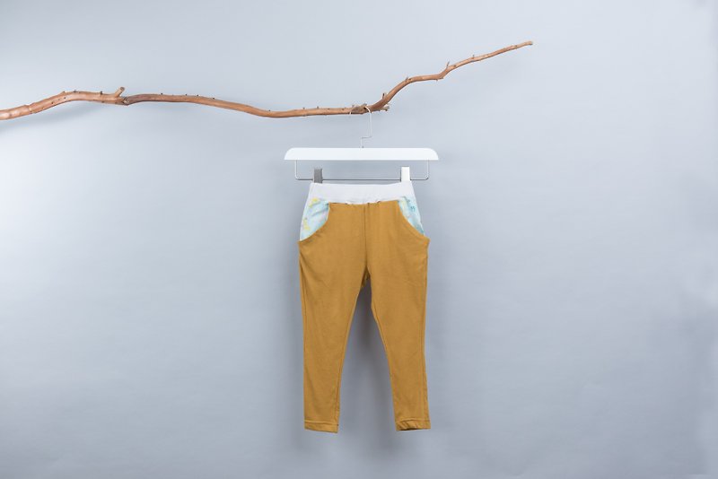 Baby Bird Pants-Lightweight 1vs Jumping Color Animal 22 - Pants - Cotton & Hemp Orange