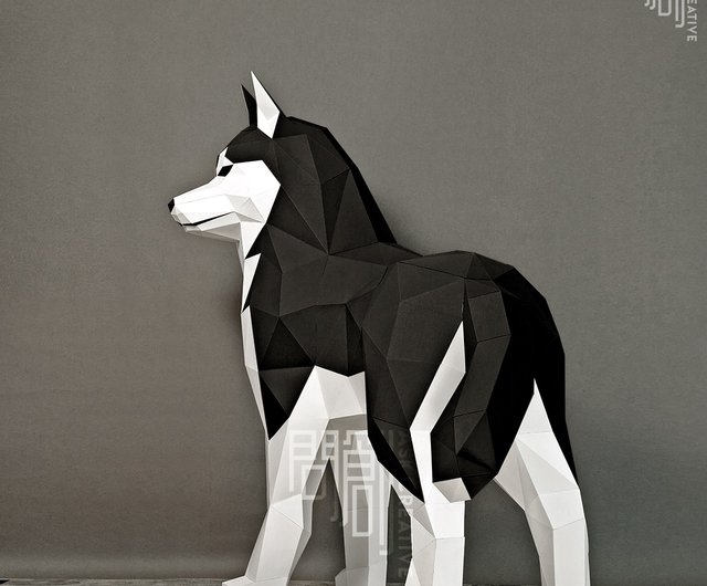 DIY 手作り 3D ペーパーモデル ギフト オーナメント 犬シリーズ - Real