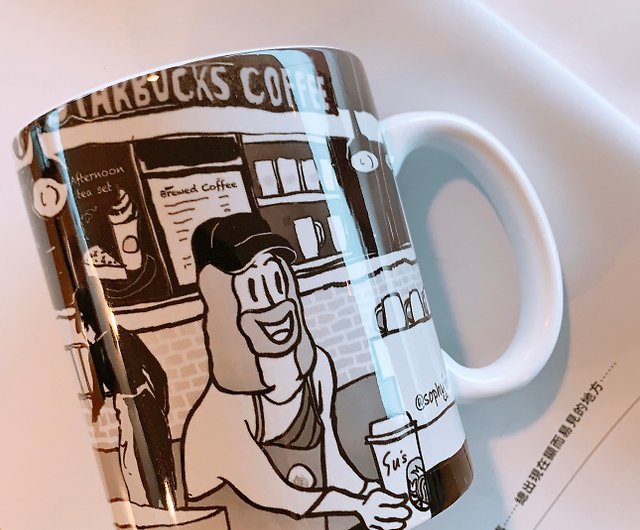 Starbucks スターバックス マグカップ 手描きイラスト風 オリジナルQバージョン コーヒーカップ