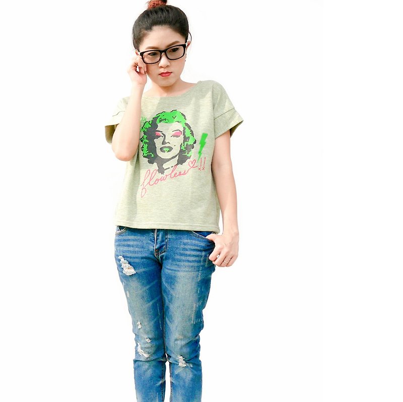 T-Shirt - Flowless - Women's T-Shirts - Cotton & Hemp Green