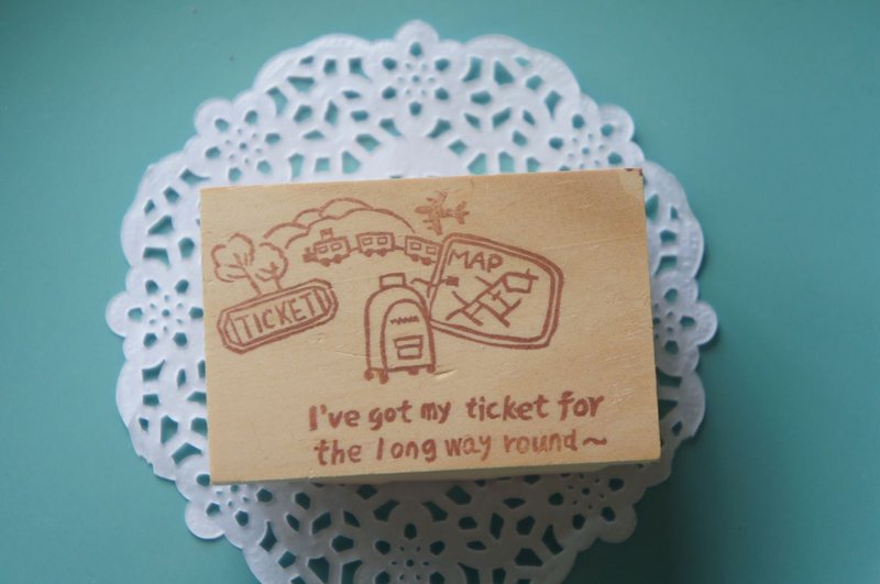 Apple Dandan hand-engraved seal, I really want to travel - Stamps & Stamp Pads - Rubber 